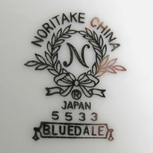 Noritake Bluedale 5533 FRUIT BOWL Set of 2  Light Blue Rim Vintage 1950’s G4 - Picture 7 of 7